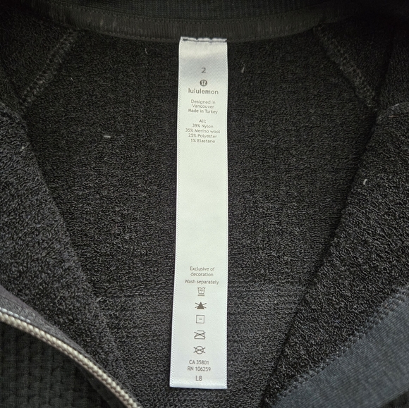 Lululemon Engineered Warmth Half zip Black Top - Picture 9 of 13